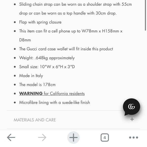 🚫SOLD🚫 Gucci GG Marmont small matelassé shoulder bag - Picture 11 of 12